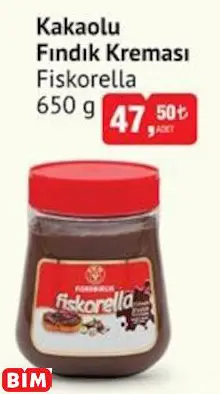 FİSKORELLA KAKAOLU FINDIK KREMASI FİSKORELLA KAKAOLU FINDIK KREMASI